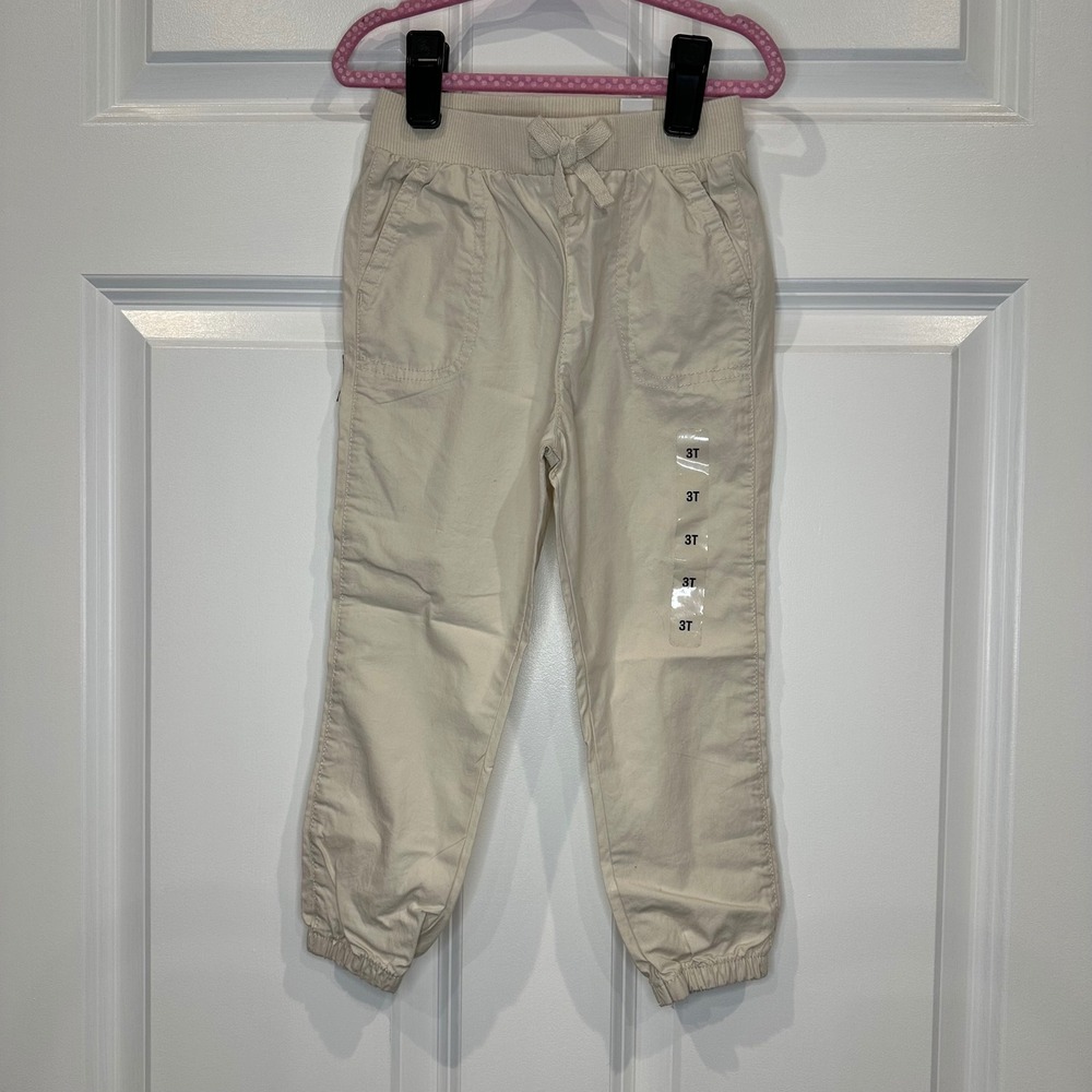The Children's Place Kids Beige Jogger Pants Casual Comfort Size 3T